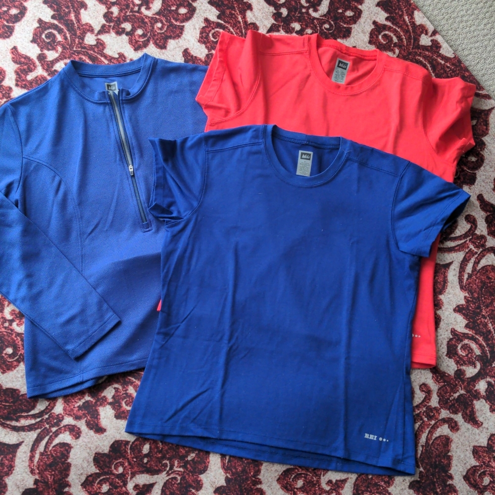 REI 3 piece tee/ half zip set